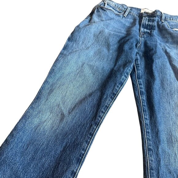 Frame Le High Straight Kenmore Medium Wash Denim Jeans Cotton Size 28 Women's - Picture 7 of 11